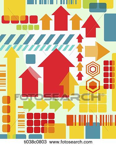 Drawing - colorful geometric patterns. Fotosearch