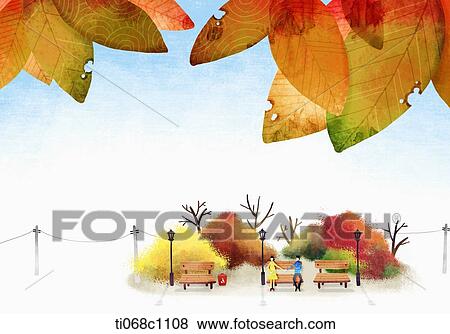 couple sitting on the bench View Large Illustration Stock Illustration - couple sitting on the bench . Fotosearch