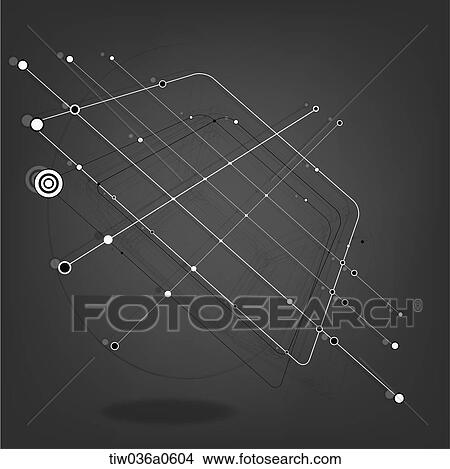 Stock Illustration - geometric pattern in black background. Fotosearch