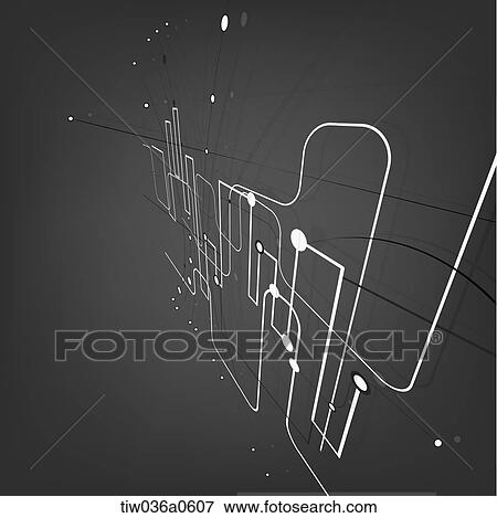 Stock Illustration - geometric pattern in black background. Fotosearch