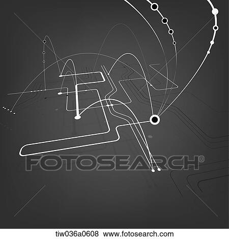 Stock Illustration - geometric pattern in black background. Fotosearch