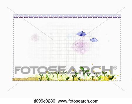 Clipart - green buds in white background. Fotosearch