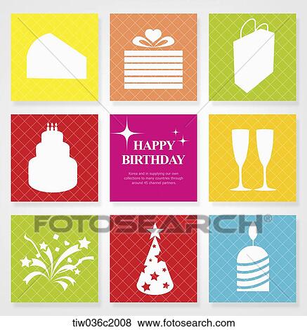 happy birthday card View Large Illustration Stock Illustration - happy birthday card. Fotosearch