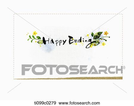 happy ending in white background View Large Illustration Stock Illustration - happy ending in white background. Fotosearch