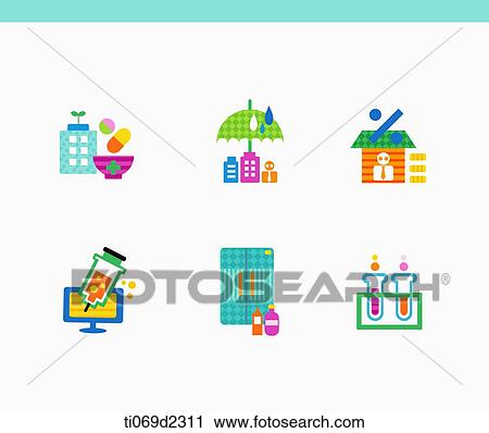 Icons of technology advance Clip Art | ti069d2311 | Fotosearch