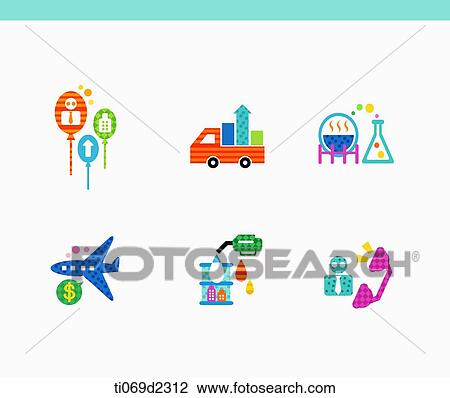 icons of technology advance View Large Illustration Drawing - icons of technology advance . Fotosearch