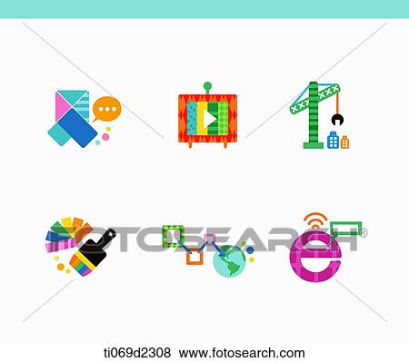 Stock Illustration - icons of technology advance . Fotosearch
