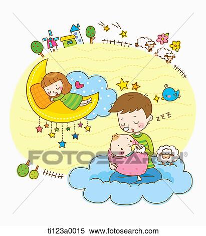 illustration of a father giving milk to a bab View Large Illustration Stock Illustration - illustration of a father giving milk to a bab. Fotosearch