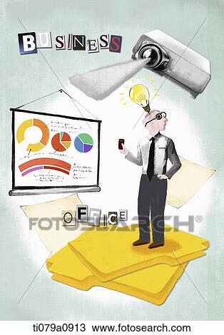 illustration of business and office View Large Illustration Drawing - illustration of business and office . Fotosearch