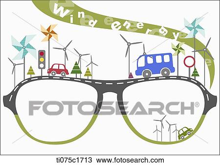 illustration of eco-friendly technology View Large Illustration Drawing - illustration of eco-friendly technology . Fotosearch