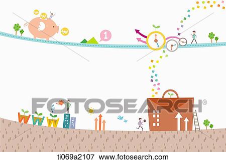 illustration of modern society and technology View Large Illustration Stock Illustration - illustration of modern society and technology. Fotosearch