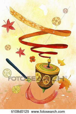 Stock Illustration - Korean traditional top. Fotosearch