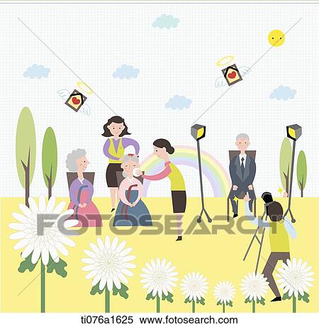 lives of senior citizens View Large Illustration Stock Illustration - lives of senior citizens . Fotosearch