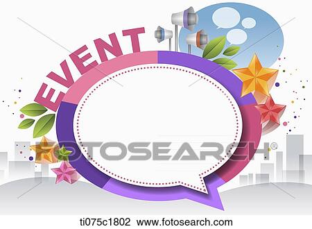 post card of event View Large Illustration Drawing - post card of event. Fotosearch