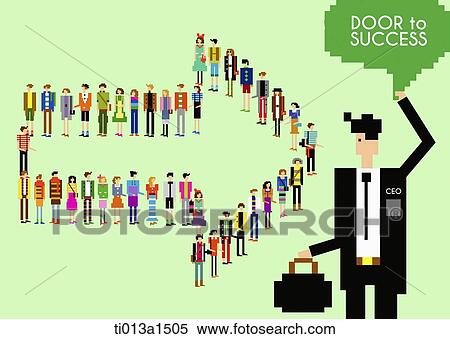 poster campaign for door to success View Large Illustration Stock Illustration - poster campaign for door to success. Fotosearch