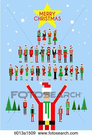 Stock Illustration - poster campaign for merry christmas. Fotosearch