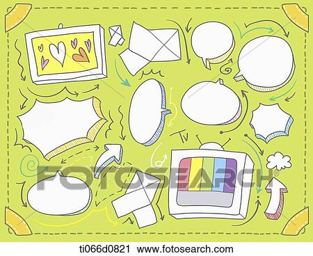 speech bubble designs View Large Illustration Clip Art - speech bubble designs . Fotosearch