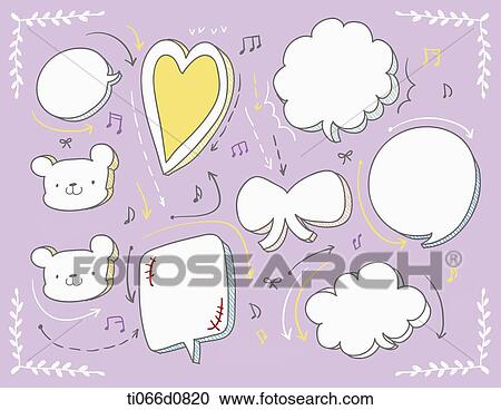 Clipart - speech bubble designs . Fotosearch