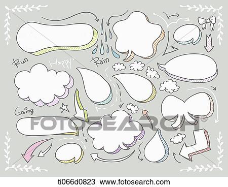 speech bubble designs View Large Illustration Drawing - speech bubble designs . Fotosearch