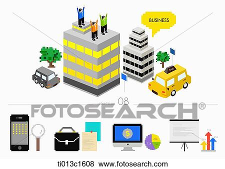symbols of business View Large Illustration Stock Illustration - symbols of business. Fotosearch