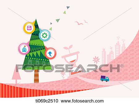 tree of some icons View Large Illustration Clipart - tree of some icons. Fotosearch
