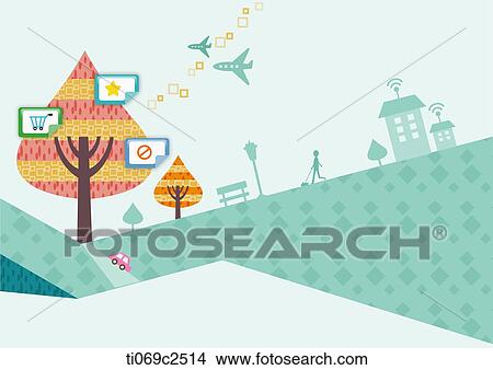 tree of some icons View Large Illustration Stock Illustration - tree of some icons. Fotosearch