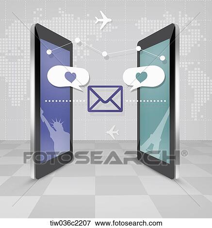Stock Illustration - various applications in smartphone. Fotosearch