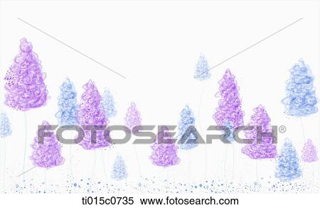 violet and blue trees background View Large Illustration Stock Illustration - violet and blue trees background. Fotosearch