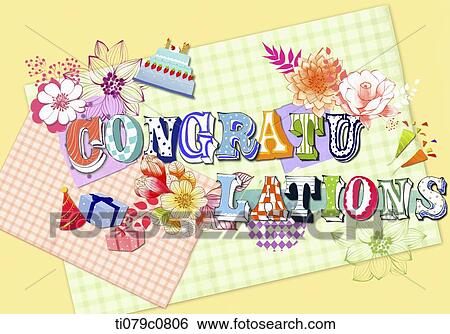 word art of congratulations View Large Illustration Stock Illustration - word art of congratulations. Fotosearch