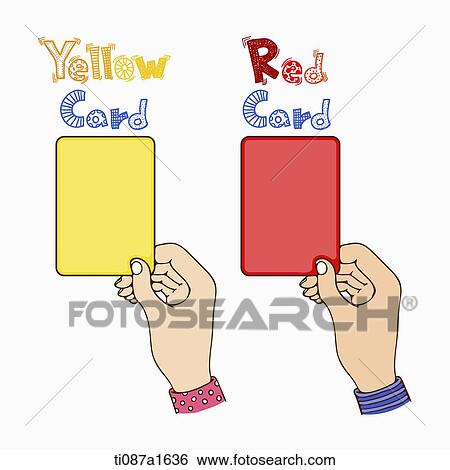 word art of yellow card and red card View Large Illustration Stock Illustration - word art of yellow card and red card. Fotosearch