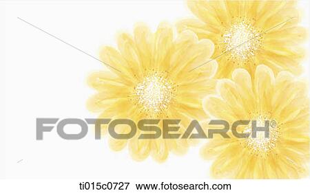 yellow flower background View Large Illustration Stock Illustration - yellow flower background. Fotosearch