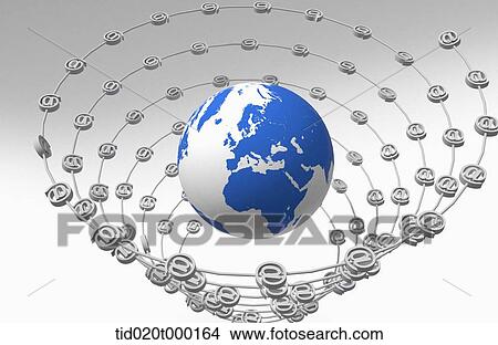 a character at(@) surrounding a globe View Large Photo Image Picture - a character at(@) surrounding a globe. Fotosearch