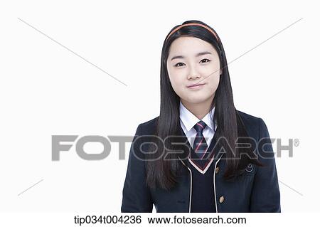 a female student with school uniform View Large Photo Image Stock Photograph - a female student with school uniform . Fotosearch