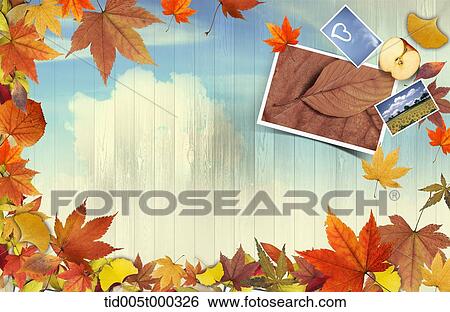 a letter template in autumn frame View Large Photo Image Stock Photograph - a letter template in autumn frame. Fotosearch