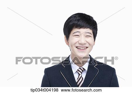 a male student with school uniform laughing View Large Photo Image Stock Photo - a male student with school uniform laughing . Fotosearch