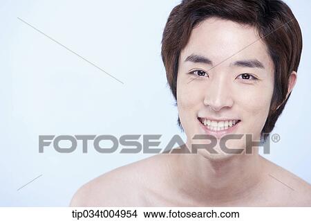 a topless man smiling View Large Photo Image Picture - a topless man smiling. Fotosearch