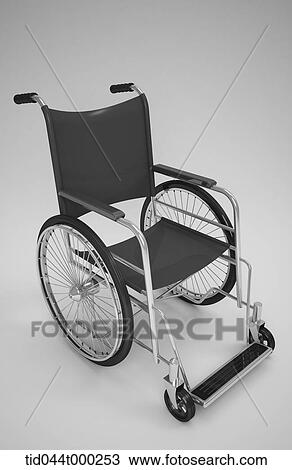 a wheelchair in empty background View Large Photo Image Stock Image - a wheelchair in empty background . Fotosearch