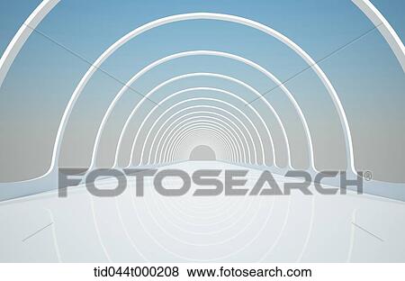 a white corridor with white wires around like a tunnel View Large Photo Image Stock Photo - a white corridor with white wires around like a tunnel. Fotosearch