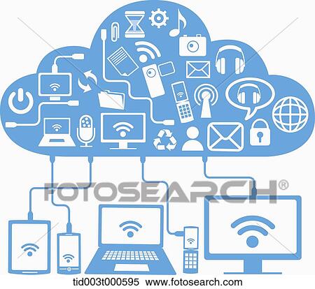 application and device functions in a cloud connected to diverse devices View Large Photo Image Stock Photography - application and device functions in a cloud connected to diverse devices. Fotosearch