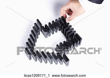 arrow made by dominoes View Large Photo Image Stock Image - arrow made by dominoes. Fotosearch