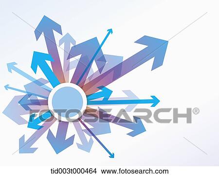 Arrows appearing from a circle View Large Photo Image Picture - Arrows appearing from a circle. Fotosearch