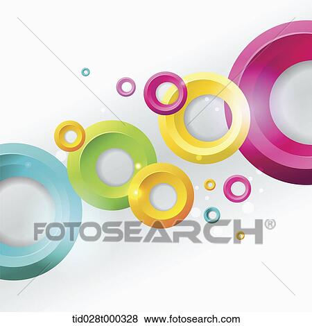 colourful illustration of ring shapes View Large Photo Image Stock Photo - colourful illustration of ring shapes . Fotosearch