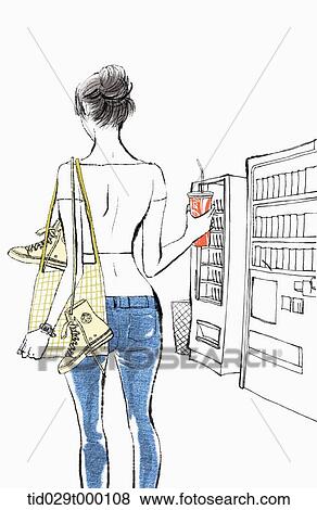 fashion illustration of a woman's back View Large Photo Image Stock Photo - fashion illustration of a woman's back . Fotosearch