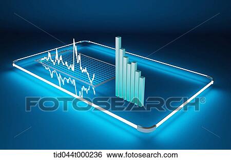 flashing financial charts on a mobile phone View Large Photo Image Stock Photograph - flashing financial charts on a mobile phone . Fotosearch