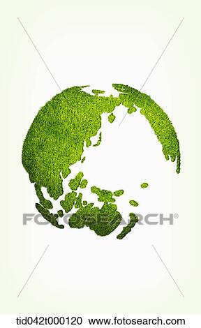 grass overing continents of a globe View Large Photo Image Stock Image - grass overing continents of a globe. Fotosearch