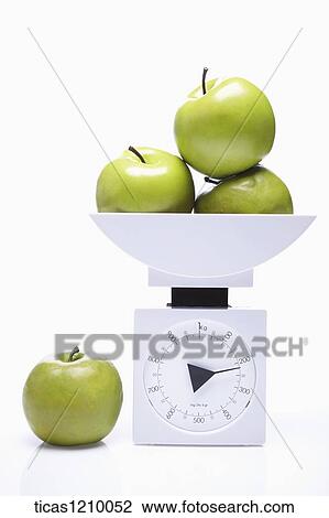 green apples on a measuring scale View Large Photo Image Stock Image - green apples on a measuring scale . Fotosearch