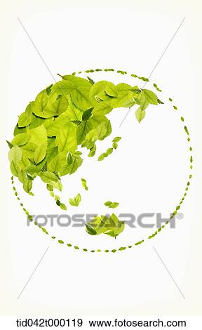 green leaves forming Asia and Oceania parts of a globe View Large Photo Image Stock Photo - green leaves forming Asia and Oceania parts of a globe. Fotosearch