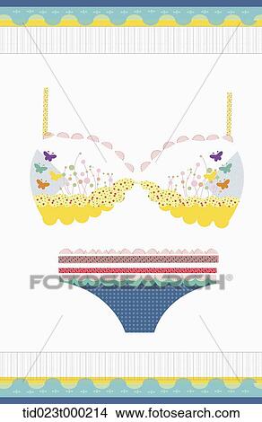 illustration design of a bra and underwear View Large Photo Image Picture - illustration design of a bra and underwear . Fotosearch
