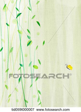Stock Photo - illustration drawing of bamboo trees. Fotosearch