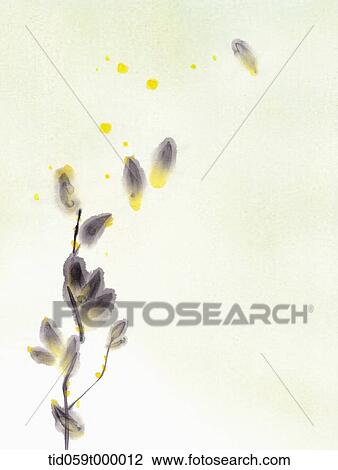illustration drawing of black flowers flying away with a wind View Large Photo Image Stock Image - illustration drawing of black flowers flying away with a wind . Fotosearch